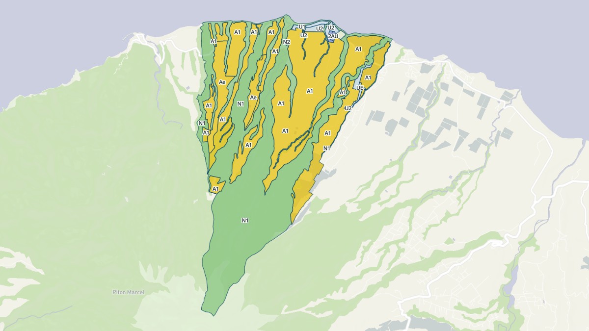Aperçu cartographique de Macouba, centré sur la commune