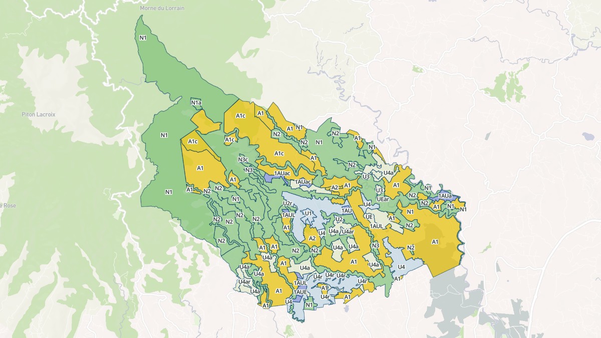 Aperçu cartographique de Saint-Joseph, centré sur la commune