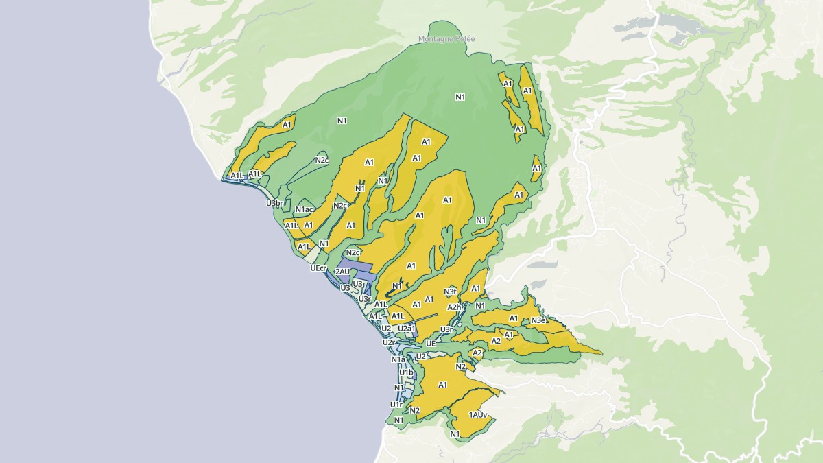 Aperçu cartographique de Saint-Pierre, centré sur la commune