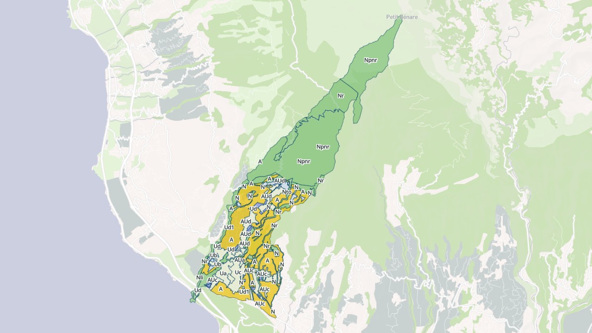 Aperçu cartographique de Les Avirons, centré sur la commune