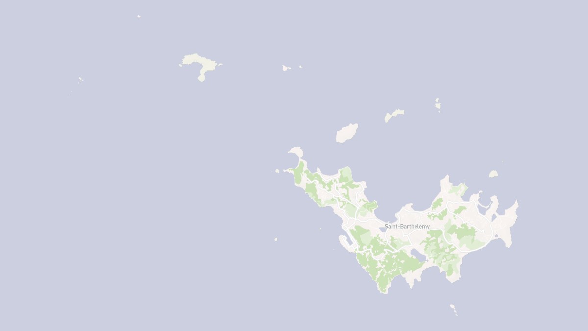 Aperçu cartographique de Saint-Barthélemy, centré sur la commune