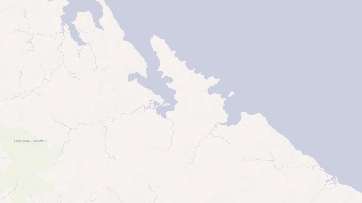 Aperçu cartographique de Canala, centré sur la commune