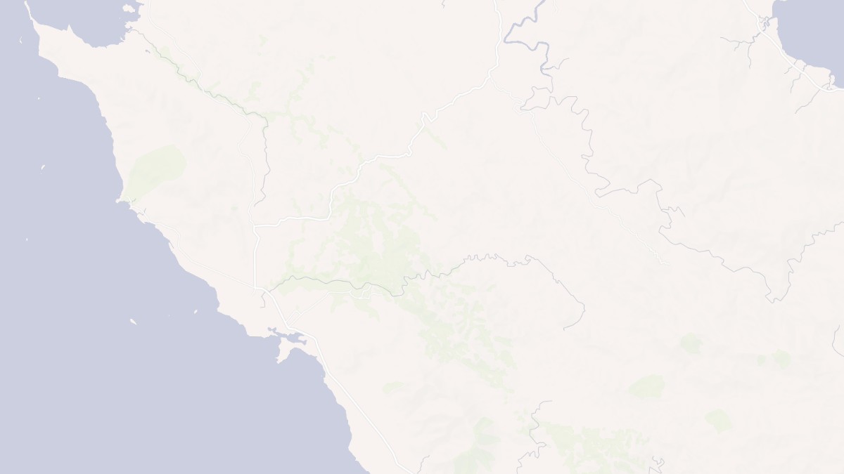Aperçu cartographique de Koumac, centré sur la commune