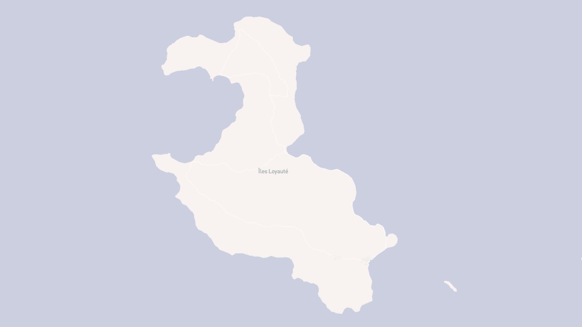 Aperçu cartographique de Lifou, centré sur la commune